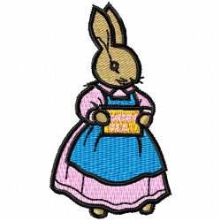 Rabbits Embroidery Design 4 Rabbits Embroidery Design 4